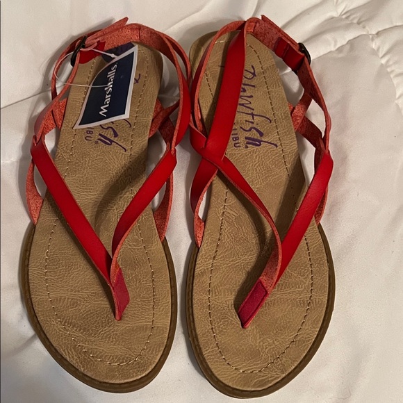 Blowfish Red Strappy Sandals - Picture 1 of 4